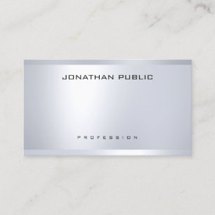 Moderne, glamoureus, zilver, elegant, eenvoudig pl visitekaartje
