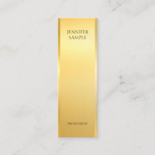 Moderne Glamoureuze Faux Gold Elegante Sjabloon Mini Visitekaartje
