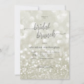 Moderne Glamoureuze Glitter Bridal Brunch Kaart (Voorkant)