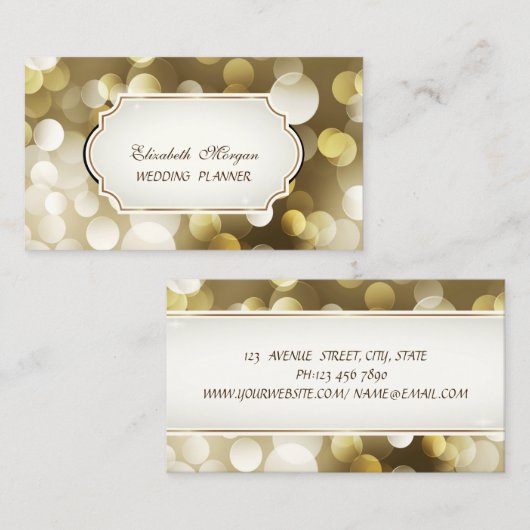 Moderne Glamoureuze Professional Bokeh Visitekaartje (Voorkant / Achterkant)