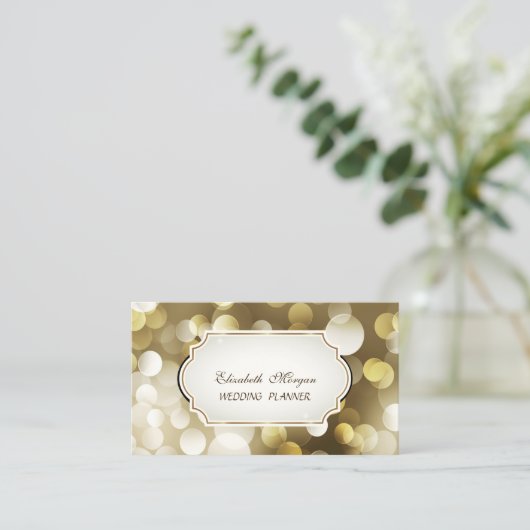 Moderne Glamoureuze Professional Bokeh Visitekaartje (Staand voorkant)