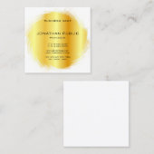 Moderne Glamoureuze Sjabloon Elegant Faux Gold Vierkante Visitekaartje (Voorkant / Achterkant)