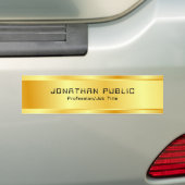 Moderne Glamoureuze Sjabloon Faux Gold Custom Bumpersticker (Op auto)