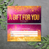 Moderne Glamouruze Roze Glitter Certificaat Cadeau