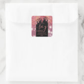 Moderne glans druppels sojakaars label (Tas)