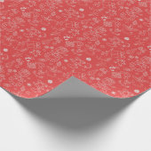 moderne Glans en Vrolijkheid: Kerstfeest Cadeaupapier (Hoek)