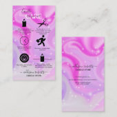 Moderne glans ridescent spaarkaars visitekaartje (Voorkant / Achterkant)