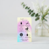 Moderne glans ridescent spaarkaars visitekaartje (Staand voorkant)