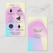 Moderne glans ridescent spaarkaars visitekaartje (Voorkant / Achterkant)