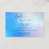Moderne glans ridescent Sparkle Candle Care Busine Visitekaartje (Achterkant)