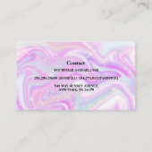 Moderne glans ridescent Sparkle Holografisch Roze Visitekaartje (Achterkant)