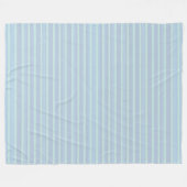 Moderne glanzende blauwe gestreepte fleece deken (Voorkant (Horizontaal))
