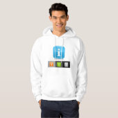 Moderne Glanzende Informatie Symbolen Hoodie (Voorkant volledig)