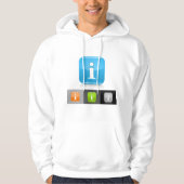 Moderne Glanzende Informatie Symbolen Hoodie (Voorkant)