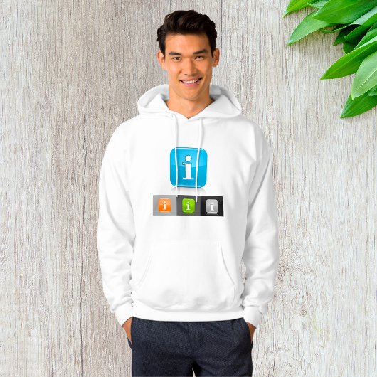 Moderne Glanzende Informatie Symbolen Hoodie