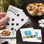 Moderne Glanzende Informatie Symbolen Pokerkaarten (Insitu)