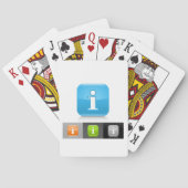 Moderne Glanzende Informatie Symbolen Pokerkaarten (Achterkant)