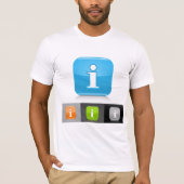 Moderne Glanzende Informatie Symbolen T-shirt (Voorkant)