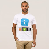Moderne Glanzende Informatie Symbolen T-shirt (Voorkant volledig)