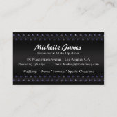 Moderne glanzende lippen Zebra monogram verzinnen  Visitekaartje (Achterkant)