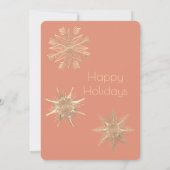 Moderne glanzende sneeuwvlokken corporate Holiday  Kaart (Achterkant)