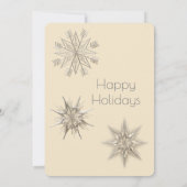 Moderne glanzende sneeuwvlokken corporate Holiday Kaart (Achterkant)