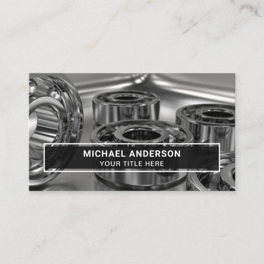 Moderne Glanzende Stalen Kogellagers Hardware Stor Visitekaartje (Voorkant)