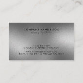 Moderne glanzende zilvergrijze Abstracte achtergro Visitekaartje (Achterkant)