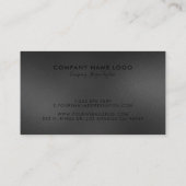 Moderne glanzende zwarte Abstracte achtergrond Visitekaartje (Achterkant)