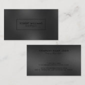 Moderne glanzende zwarte Abstracte achtergrond Visitekaartje (Voorkant / Achterkant)