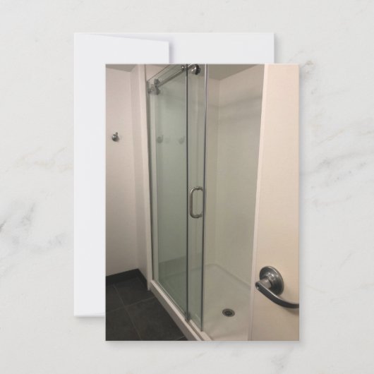 Moderne Glas Douche Stall Bedankkaart (Voorkant)