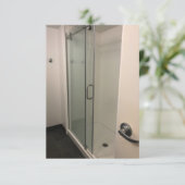 Moderne Glas Douche Stall Bedankkaart (Staand voorkant)