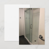 Moderne Glas Douche Stall Bedankkaart (Voorkant / Achterkant)
