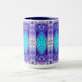 Moderne Glas-in-Lood Keramiek Kerstmoker Mok (Midden)
