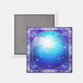 Moderne Glas-in-lood Kerstmagneet Magneet (Voorkant / Achterkant)