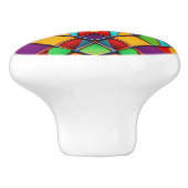 Moderne Glas in lood - Kort geschilde vormen Keramische Knop (Zijkant)