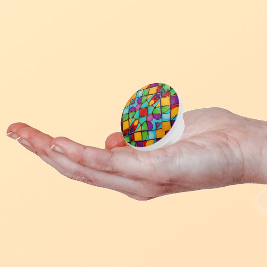 Moderne Glas in lood - Kort geschilde vormen Keramische Knop