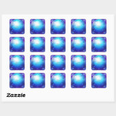 Moderne glas-in-lood lijst vakantie sticker (Vel)