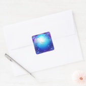 Moderne glas-in-lood lijst vakantie sticker (Envelop)