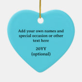 Moderne Glas in lood op maat gesneden kerstmis Keramisch Ornament (Achterkant)