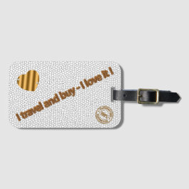 Moderne Glas in lood White Love Bagagelabel