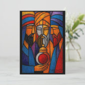 Moderne Glas-in-Loodramen van de Drie Wijzen Kaart (Staand voorkant)