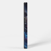 Moderne glasvezel Flow Phone Case - Levendig Blauw iPhone Hoesje (Rechterkant)