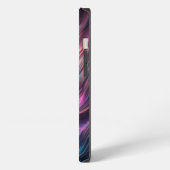 Moderne glasvezel Flow Phone Case - Levendig Blauw iPhone Hoesje (Linkerkant)