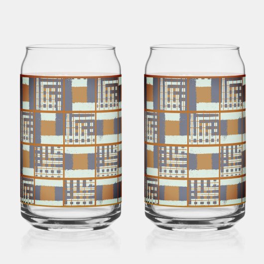 Moderne Glaswerk Vierkanten Houtskool Blikvorm Glas (Voorkant)