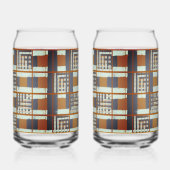 Moderne Glaswerk Vierkanten Houtskool Blikvorm Glas (Links)