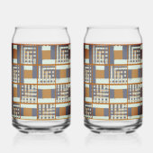 Moderne Glaswerk Vierkanten Houtskool Blikvorm Glas (Achterkant)