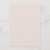 Moderne glazen blush roos gouden confetti-kaart informatiekaartje (Achterkant)
