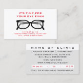 Moderne glazen Eye Exam Appointinder Afsprakenkaartje (Voorkant / Achterkant)