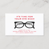 Moderne glazen Eye Exam Appointinder Afsprakenkaartje (Voorkant)